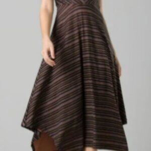 PrAna Black Shell Stripe Saxon Dress